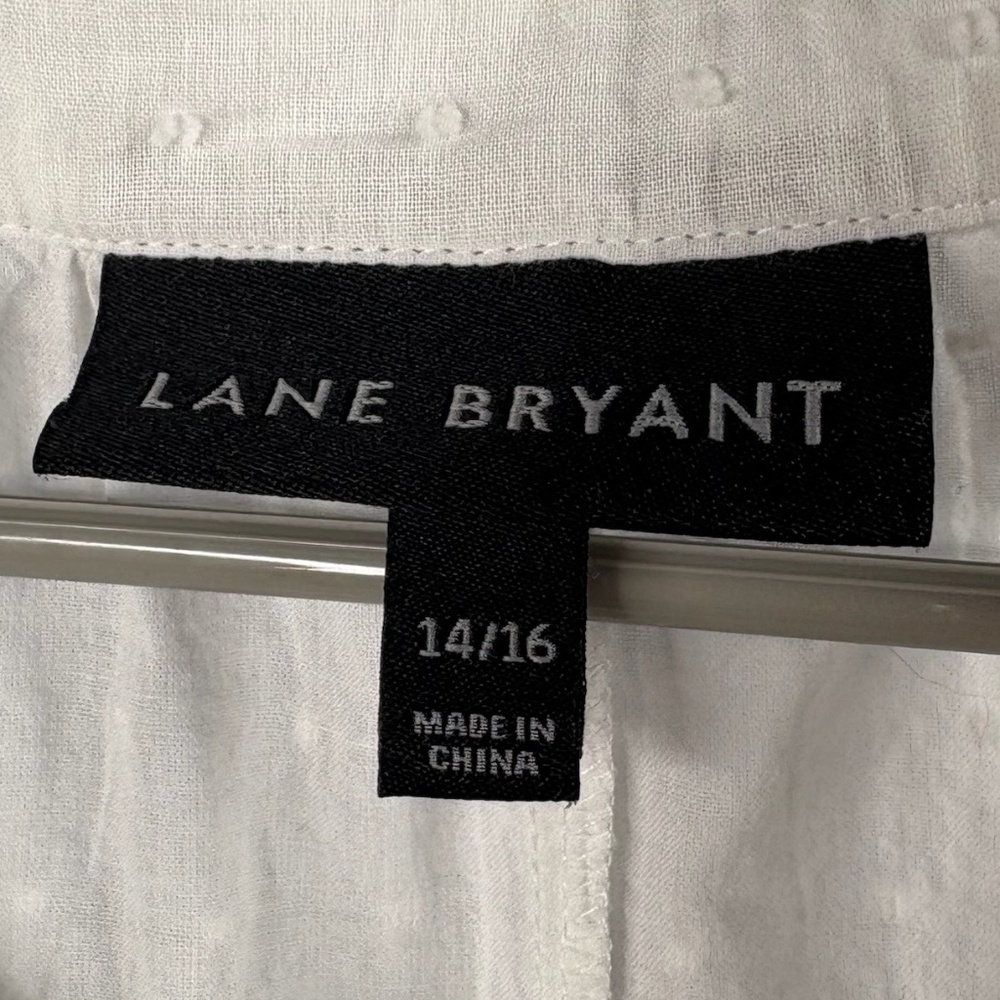 Lane Bryant White Flowy Blouse - Picture 4 of 7